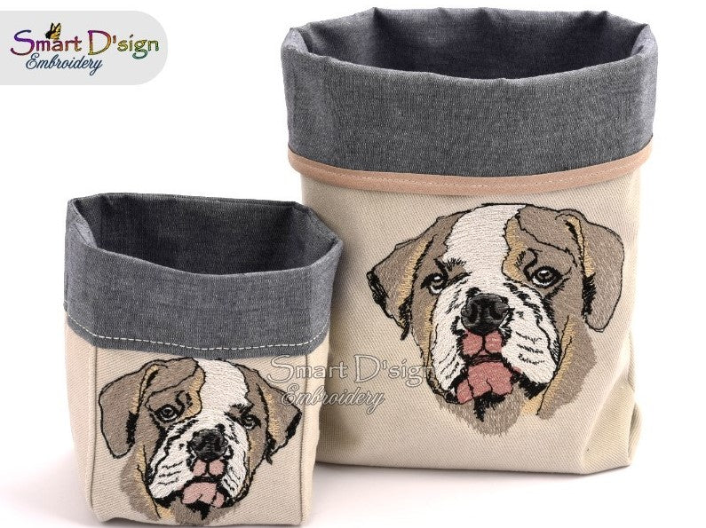 ENGLISH BULLDOG Fill Stitch Design