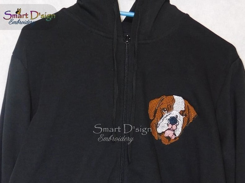 ENGLISH BULLDOG Fill Stitch Design