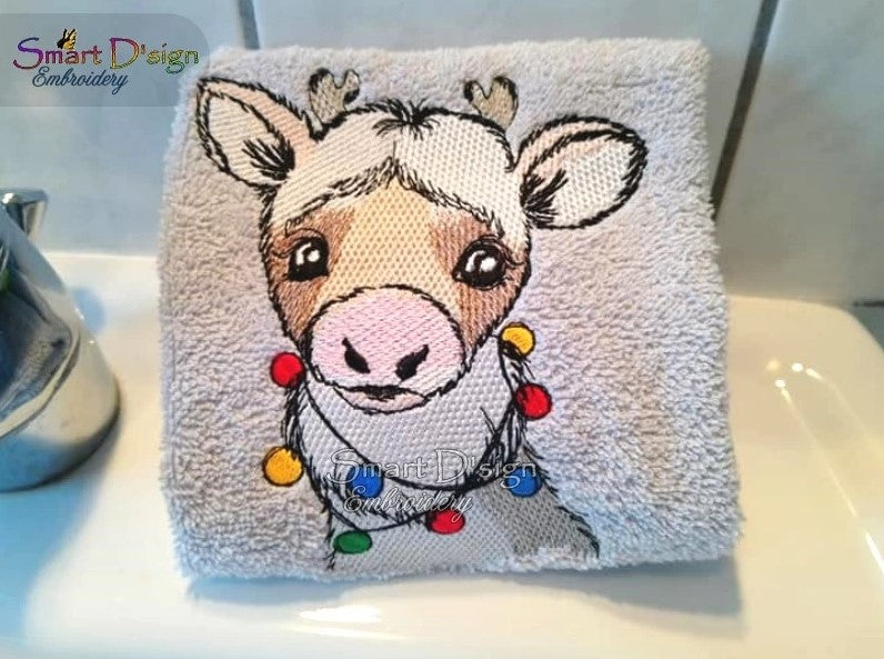 RENTIER RUDOLF mit Weihnachtslichtern