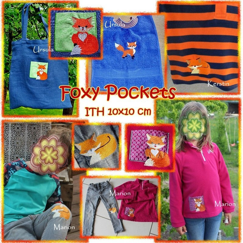 FOXY POCKET APPLIQUES Set