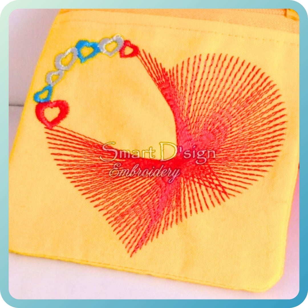 HEART in STRING ART #3 4x4 inch Machine Embroidery Design – Smart D ...