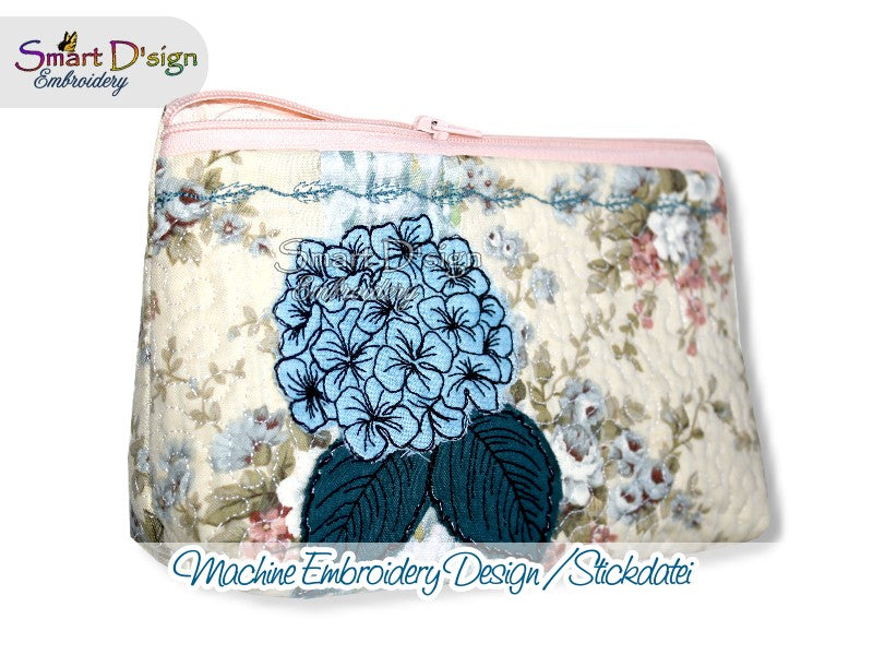 HORTENSIE PATCHWORK - ITH QUILT REISSVERSCHLUSS TASCHE