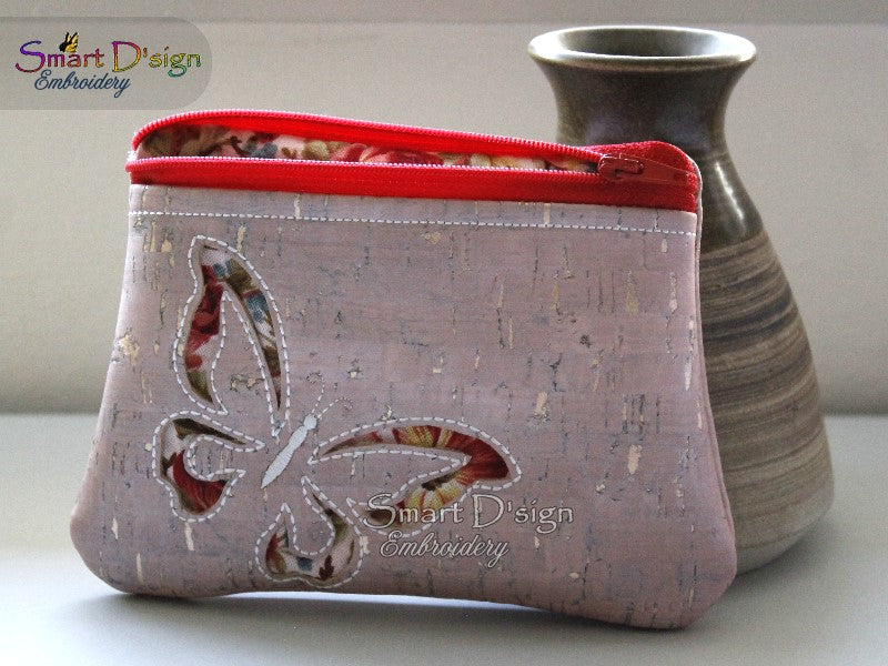 BUTTERFLY CUT NEGATIVE APPLIQUE - ITH ZIPPER BAG
