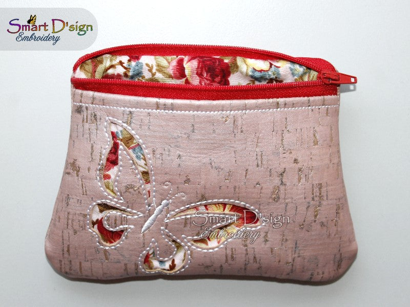 BUTTERFLY CUT NEGATIVE APPLIQUE - ITH ZIPPER BAG