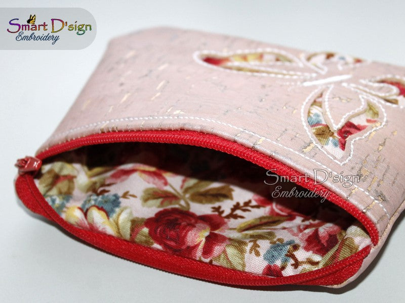 BUTTERFLY CUT NEGATIVE APPLIQUE - ITH ZIPPER BAG