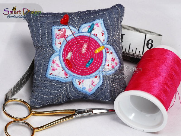 ITH QUILT BLOCK ECHO QUILT FLOWE APPLIQUE - Machine Embroidery Design ...