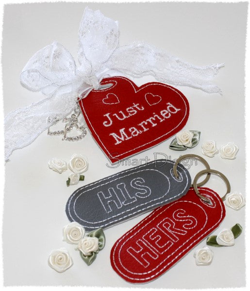 JUST MARRIED ITH Kofferanhänger Set