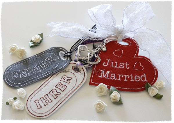 JUST MARRIED ITH Kofferanhänger Set