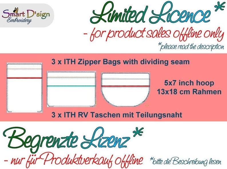 LICENCE for 3x BLANK ITH (DOG) ZIPPER BAGS