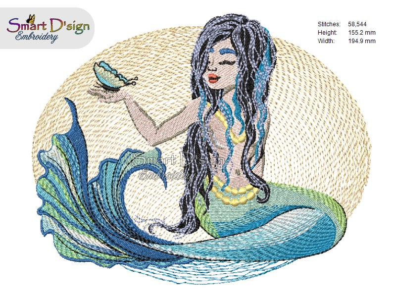 MERMAID with Butterfly
