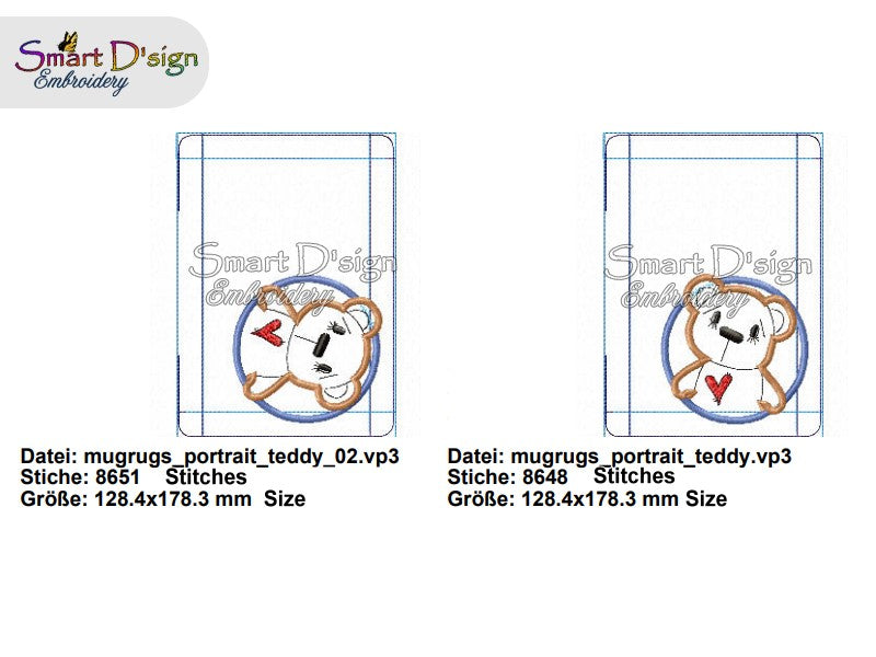 2x ITH WINTER MUG RUG WEIHNACHEN TEDDY