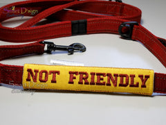 Lustige Hundeleine Mit Aufdruck 'I Am Friendly' – Gelb, 70 X 35 Cm, Aus Polyester Für Mittelgroße Hunde
