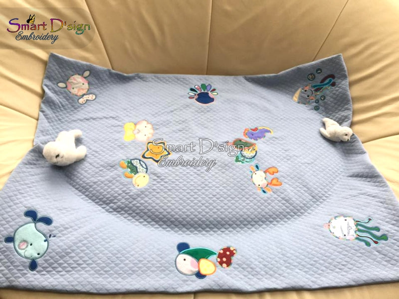 UNDER THE SEA - 12x Baby Nursery Appliques