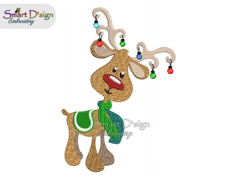 RUDOLF Nr. 3 mit Weihnachtslichtern