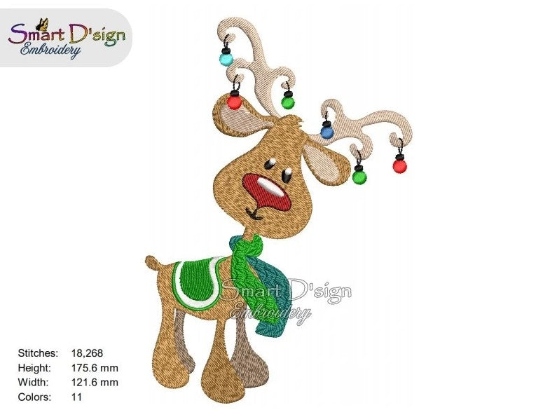 RUDOLF Nr. 3 mit Weihnachtslichtern