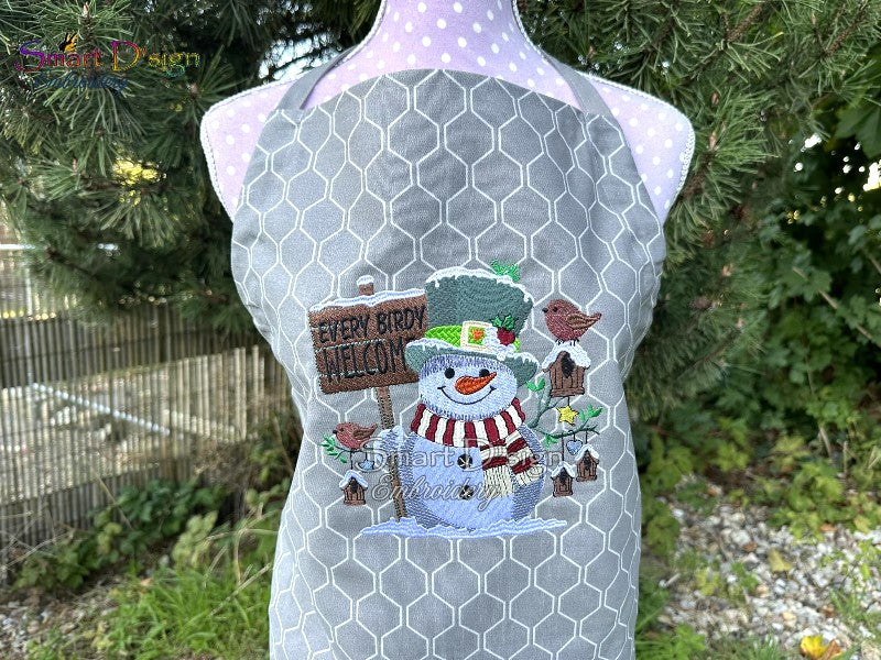 SCHNEEMANN MIT VÖGELN