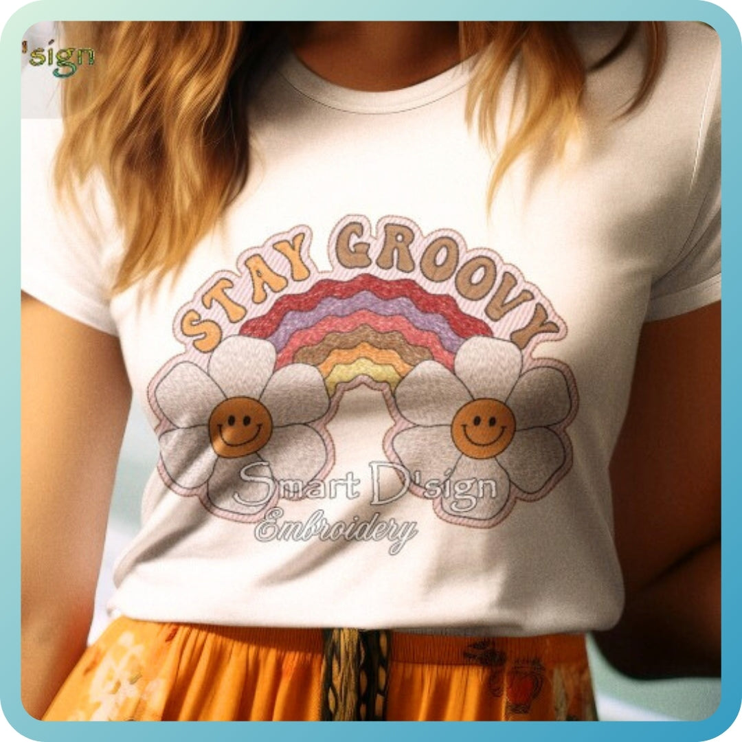 STAY GROOVY Retro Hippie Design