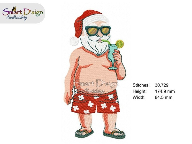 SOMMER SANTA CLAUS mit COCKTAIL