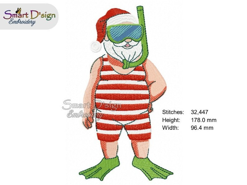 SUMMER SANTA CLAUS with GOGGLES