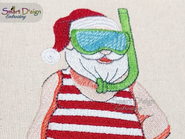SUMMER SANTA CLAUS with GOGGLES