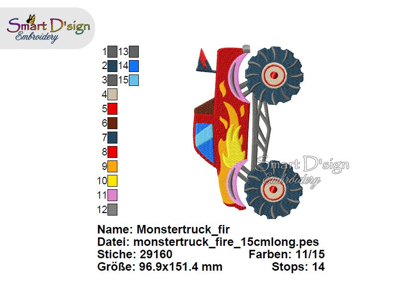 MONSTER TRUCKS - FIRE -