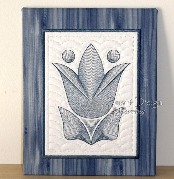 TULPE QUILTBLOCK SPIRALSTICH Set 