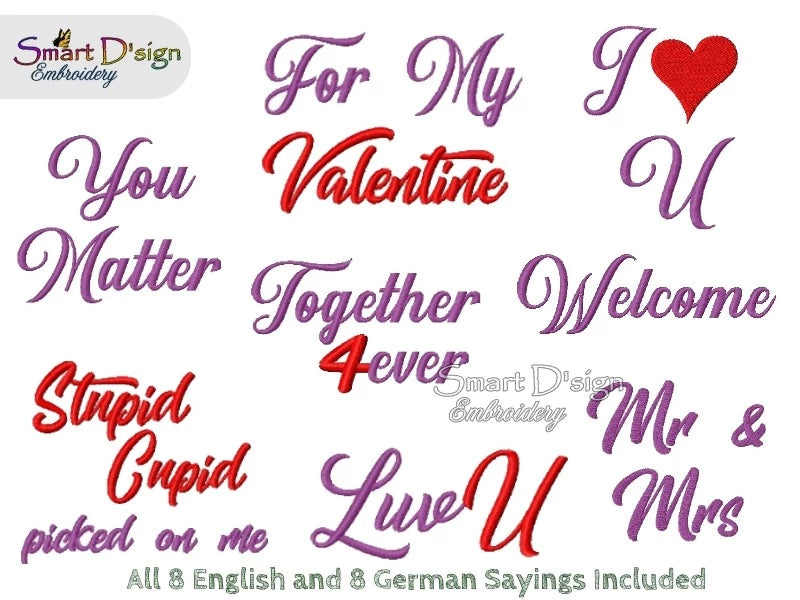 TEDDY LIEBE - VALENTINES Kissenhülle ITH Set
