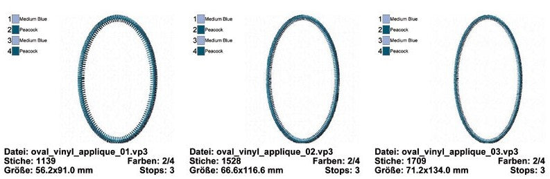 Machine Applique Rugged Sign Design 3 OVAL PATCHES for VINYL APPLIQUES Machine Embroidery Design – Smart D ...